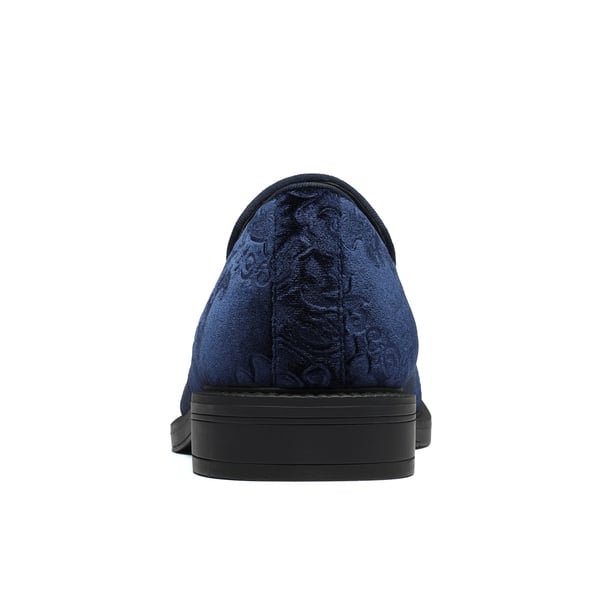 Men's Slip-On Tuxedo Dress Shoes - BLUE - 3