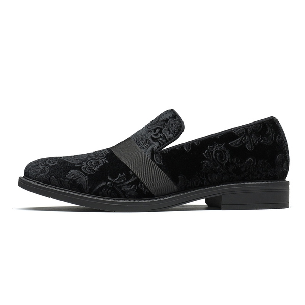 Men's Slip-On Tuxedo Dress Shoes - BLACK - 1