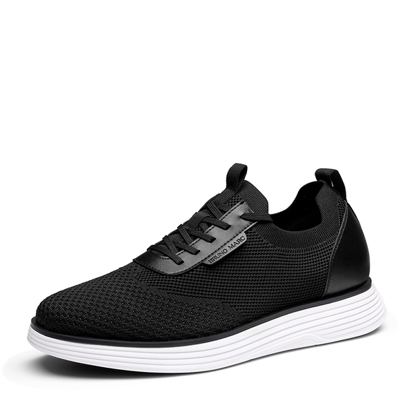 [MaxFlex SuiteBreeze+] Men's Breathable Oxford Knit Sneakers - BLACK-WHITE -  0