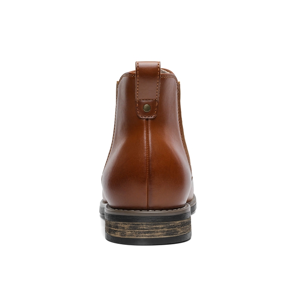 Men's Slip-On Dress Chelsea Boots - BROWN - 5