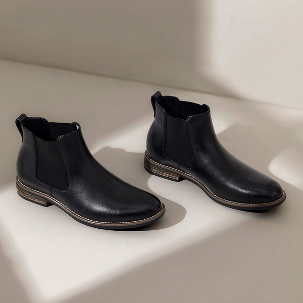 Men's Slip-On Dress Chelsea Boots - BLACK - 1