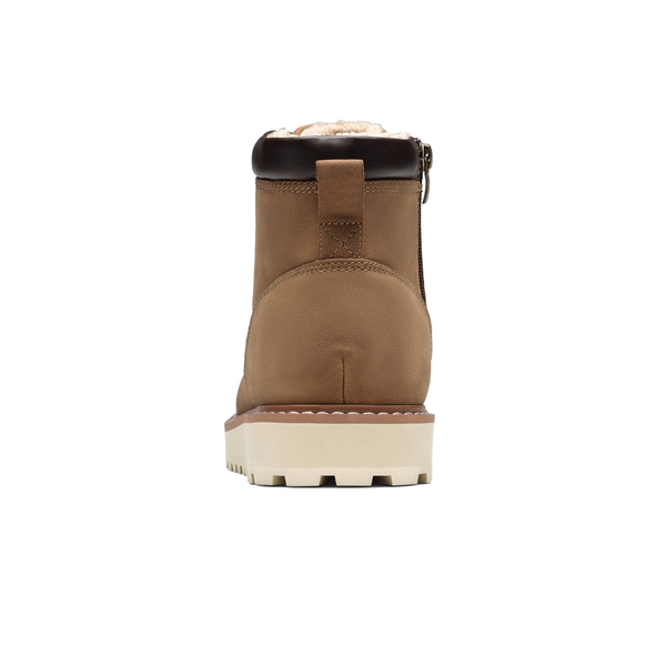 Men's Warm Moc Toe Boots - BROWN - 5