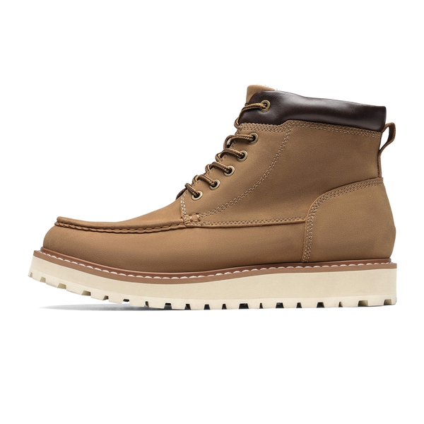 Men's Warm Moc Toe Boots - BROWN - 2