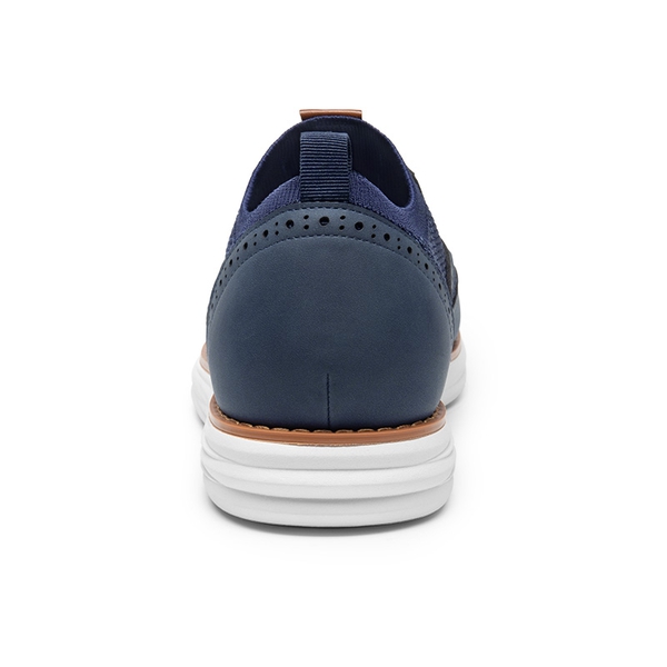 [KnitFlex SmartCraft+] Men's Cushioned Wingtip Oxford Shoes - NAVY - 4