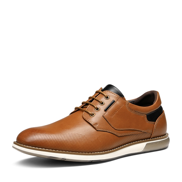 Men's Wide Width PU Leather Oxford Sneakers