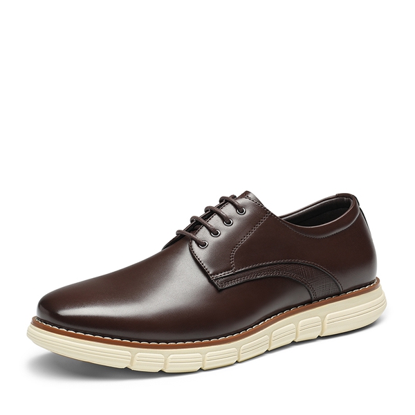 [CrossFlex NeatPolish] Men's Wide Width Non-Slip Dress Sneakers - DARK BROWN -  0