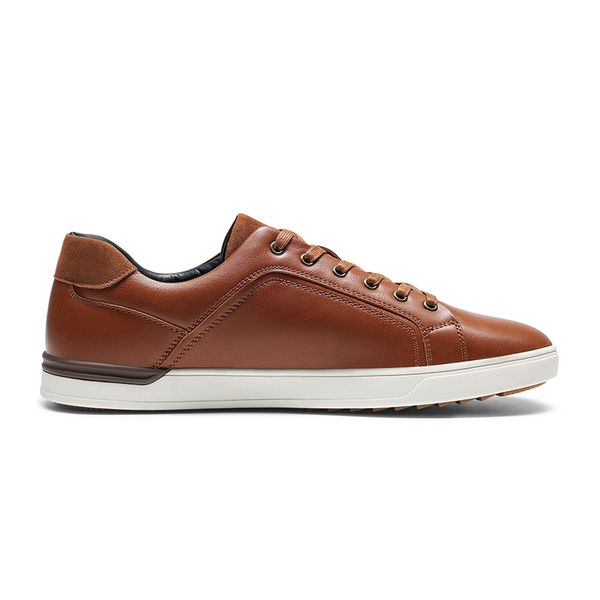 Men's leather sneakers wide width discount
