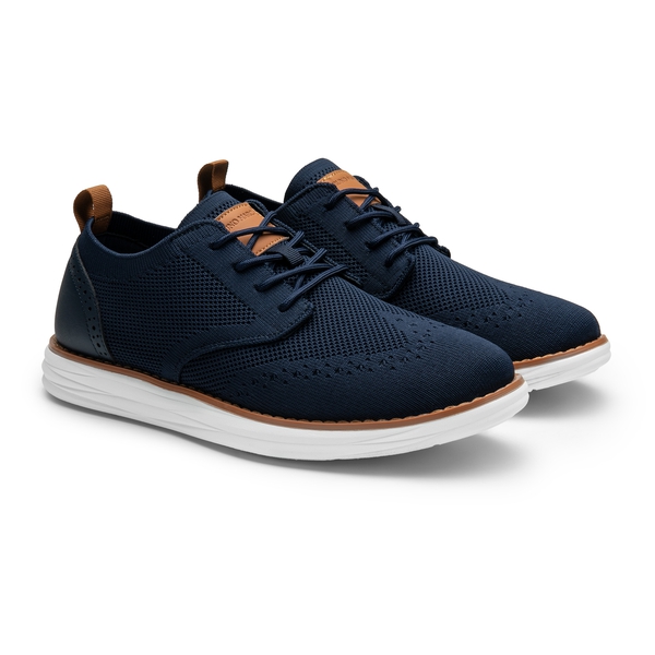 [KnitFlex SmartCraft] Men's Lightweight Wingtip Oxford Shoes - NAVY - 2