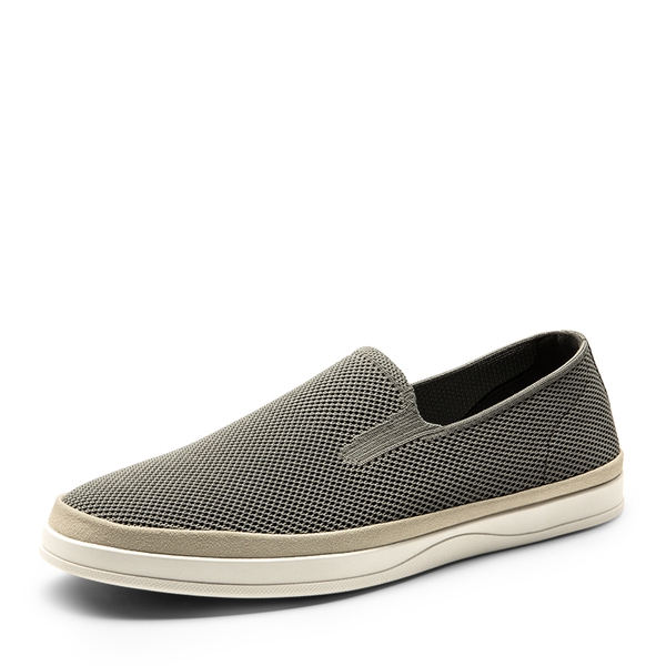 Men's Knitted Slip-On Walking Loafers - GREY -  0