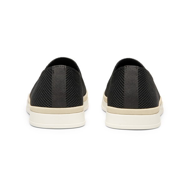 Men's Knitted Slip-On Walking Loafers - BLACK - 4