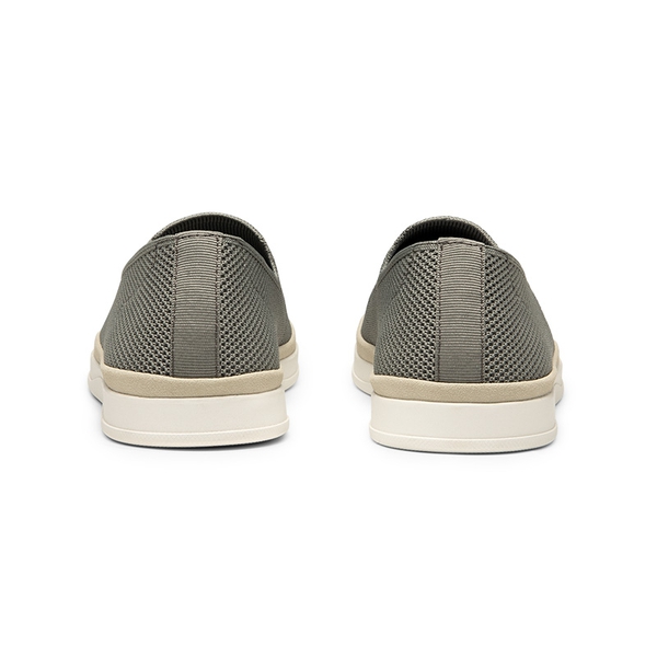 Men's Knitted Slip-On Walking Loafers - GREY - 4