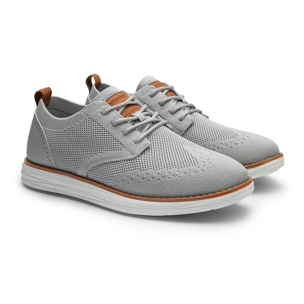 [KnitFlex SmartCraft] Men's Lightweight Wingtip Oxford Shoes - GREY - 2