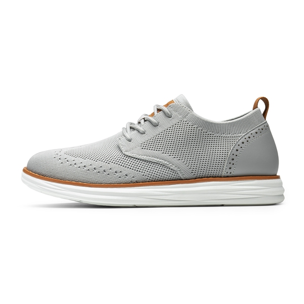 [KnitFlex SmartCraft] Men's Lightweight Wingtip Oxford Shoes - GREY - 1