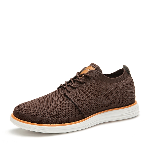 [KnitFlex Breeze] Men's Knitted Oxford Sneaker Shoes - BROWN -  0