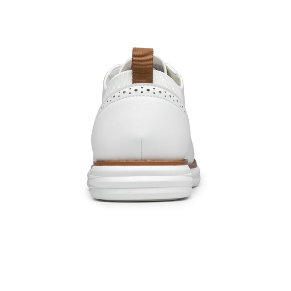 [KnitFlex SmartCraft] Men's Lightweight Wingtip Oxford Shoes - WHITE - 4