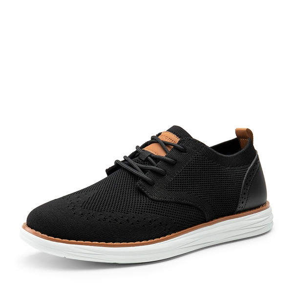 [KnitFlex SmartCraft] Men's Lightweight Wingtip Oxford Shoes - BLACK -  0