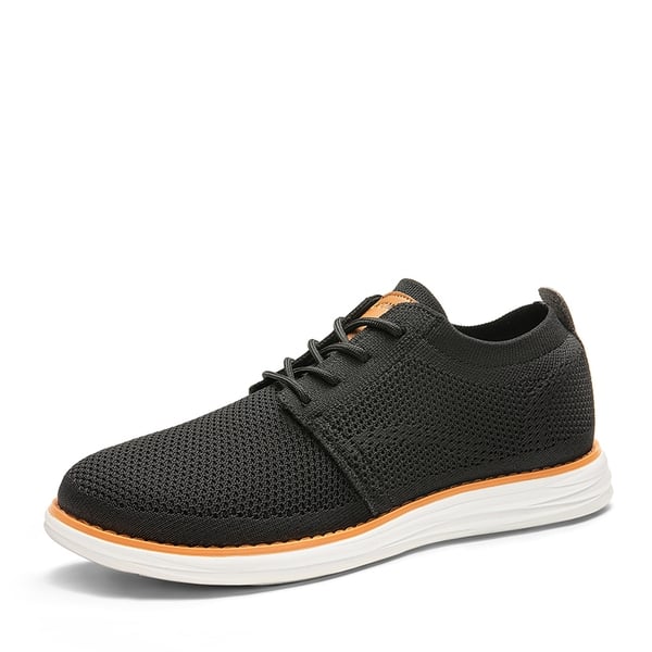 [KnitFlex Breeze] Men's Knitted Oxford Sneaker Shoes - BLACK -  0