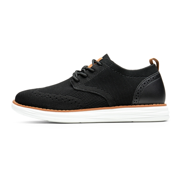[KnitFlex SmartCraft] Men's Lightweight Wingtip Oxford Shoes - BLACK - 1