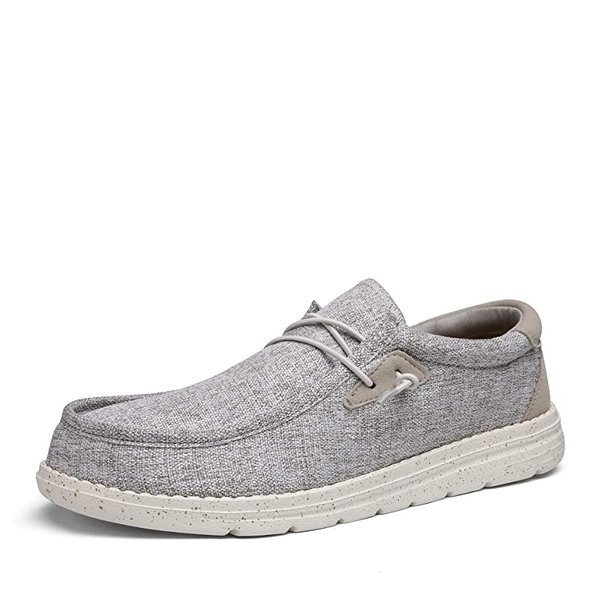 Men's Comfortable Slip-On Knit Loafers - BEIGE -  0