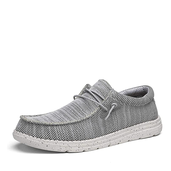 Men's Comfortable Slip-On Knit Loafers - GREY -  0