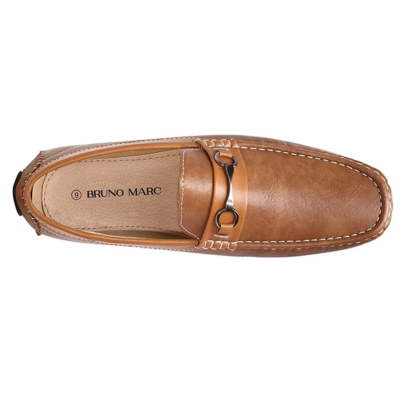 Men's Moc-Toe Horsebit Driving Loafers - TAN - 3