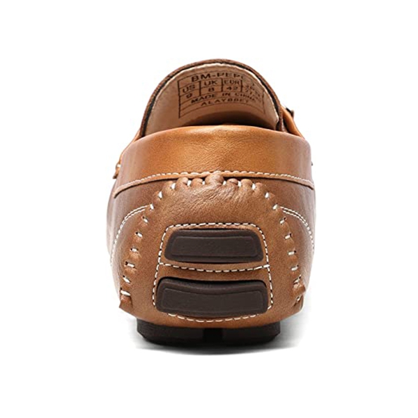 Men's Moc-Toe Horsebit Driving Loafers - TAN - 4