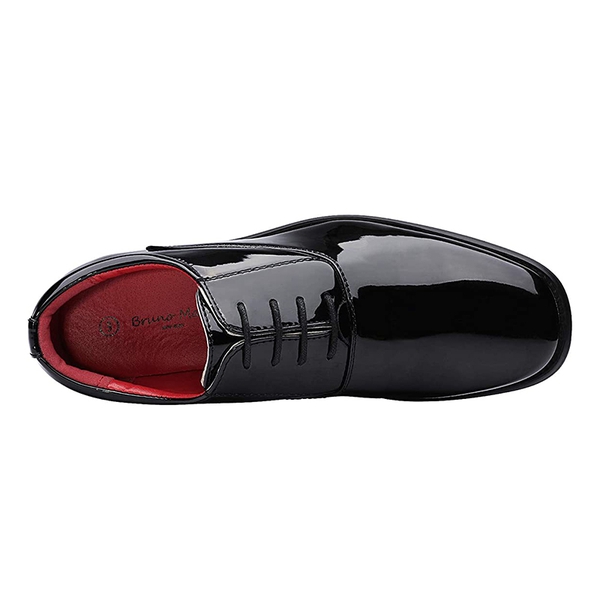 Men's Classic Vegan Leather Oxford Shoes - BLACK - 2