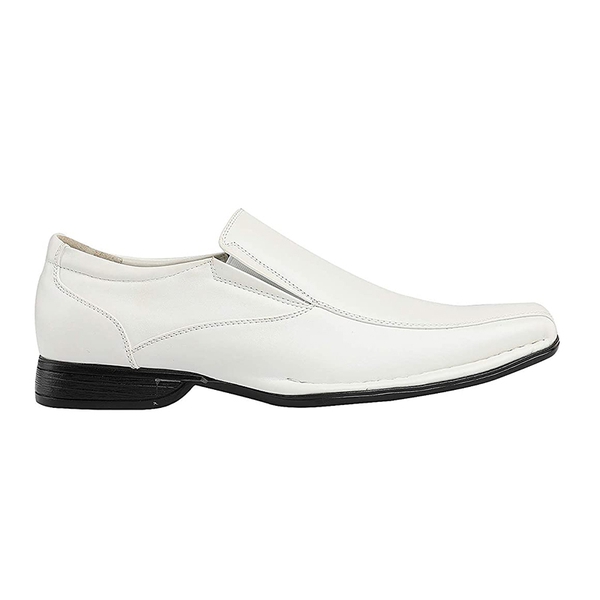 Men's Square-Toe Dress Loafer Shoes - WHITE - 1