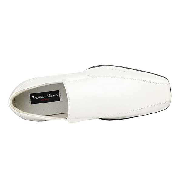 Men's Square-Toe Dress Loafer Shoes - WHITE - 2