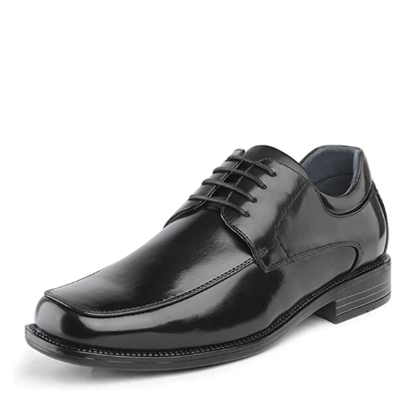 Men's Classic Square-Toe Oxford Shoes - BLACK -  0