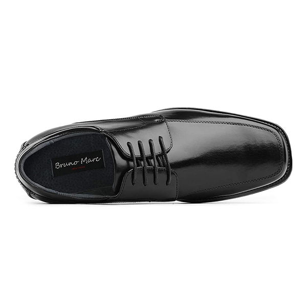 Men's Classic Square-Toe Oxford Shoes - BLACK - 2