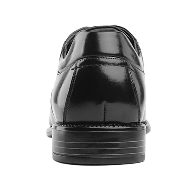 Men's Classic Square-Toe Oxford Shoes - BLACK - 3