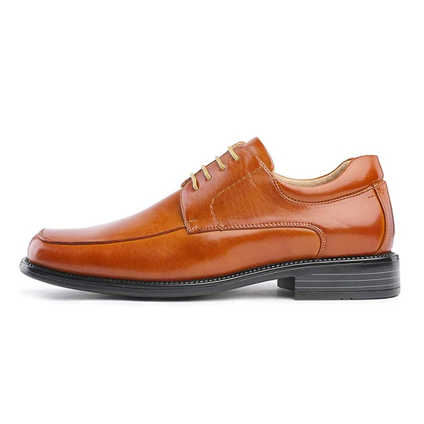 Men's Classic Square-Toe Oxford Shoes - BROWN - 1