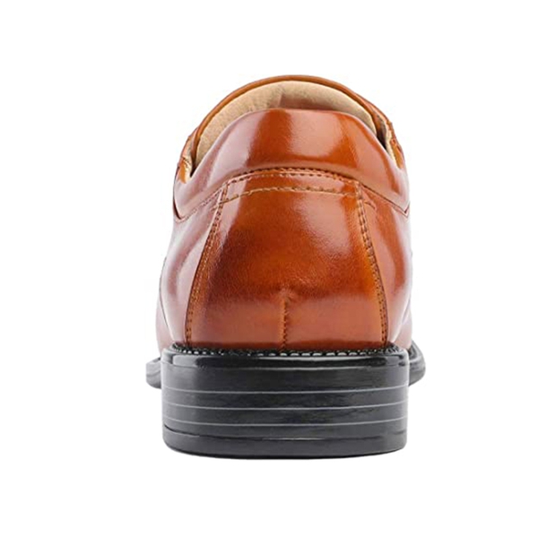 Men's Classic Square-Toe Oxford Shoes - BROWN - 3