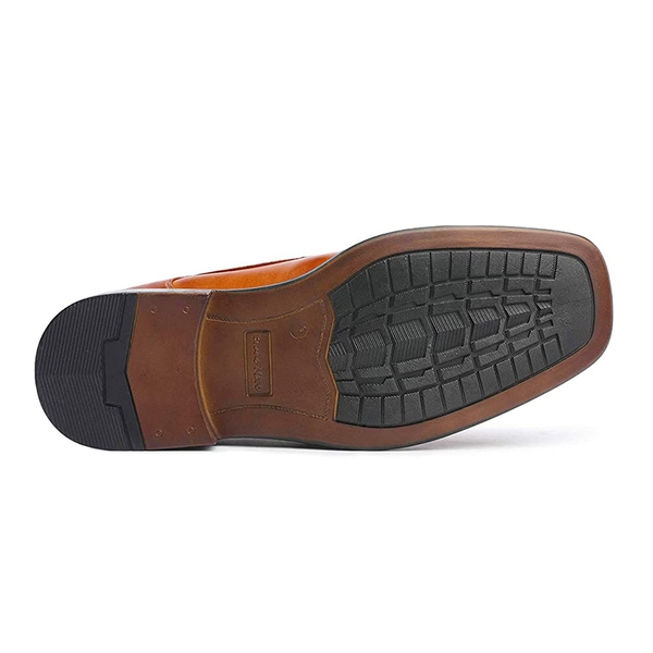 Men's Classic Square-Toe Oxford Shoes - BROWN - 4