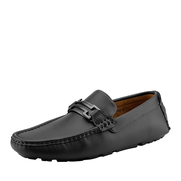 Men's Slip-On Moccasin Horsebit Loafers - BLACK -  0