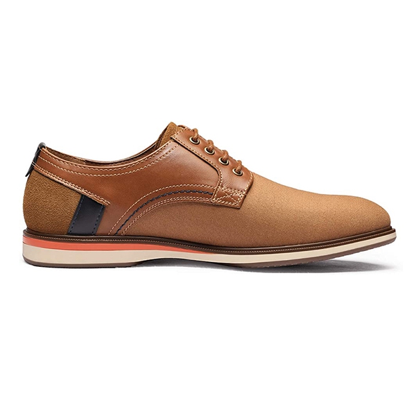 Men's Smart Casual Oxford Sneaker Shoes - TAN - 2