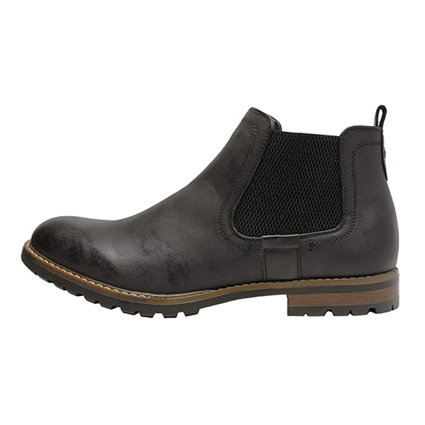 Men's Comfortable Chelsea Ankle Boots - BLACK - 1