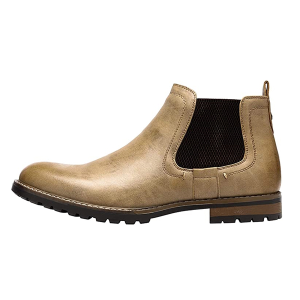 Men's Comfortable Chelsea Ankle Boots - KHAKI - 1