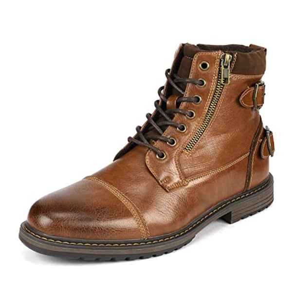 Bruno Marc Men s Fur Lined Combat Dress Boots