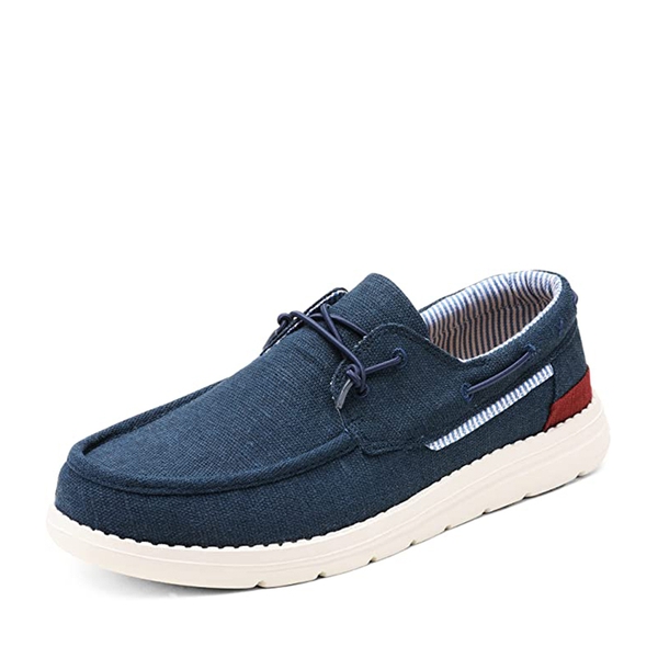 Men's Casual Slip-On Canvas Loafers - NAVY -  0