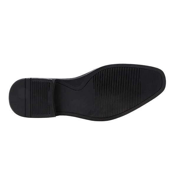 Men's Cap-Toe PU Leather Oxford Shoes - BLACK - 4