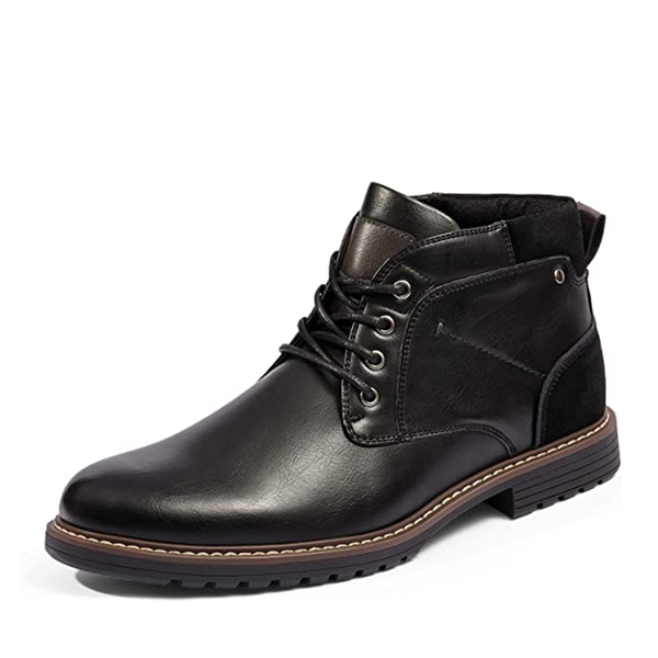 Men's Lace-Up Dress Chukka Boots - BLACK -  0