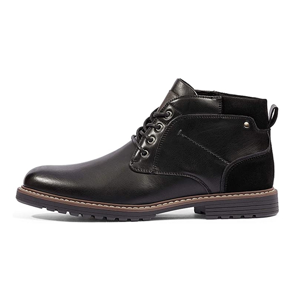 Men's Lace-Up Dress Chukka Boots - BLACK - 1