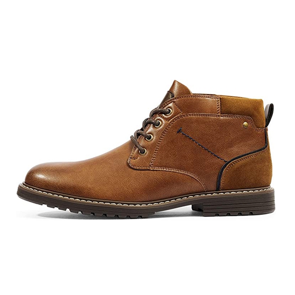 Men's Lace-Up Dress Chukka Boots - BROWN - 1