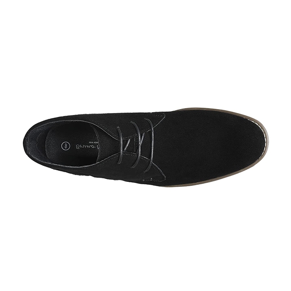 Men's Lace-Up Suede Chukka Boots - BLACK - 3