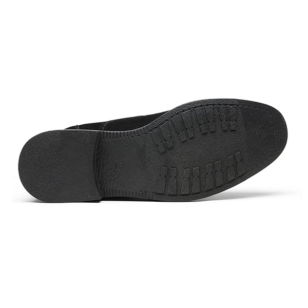 Men's Lace-Up Suede Chukka Boots - BLACK - 5