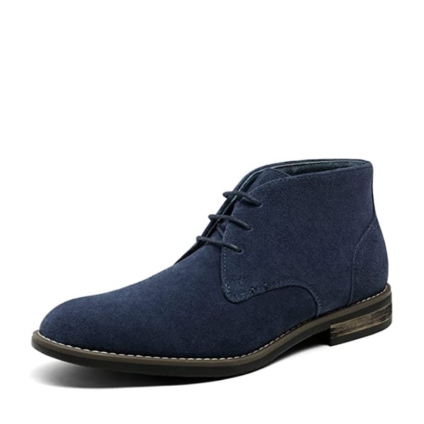 Men's Lace-Up Suede Chukka Boots - NAVY -  0