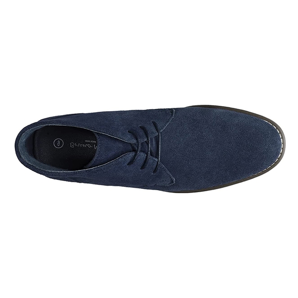 Men's Lace-Up Suede Chukka Boots - NAVY - 3