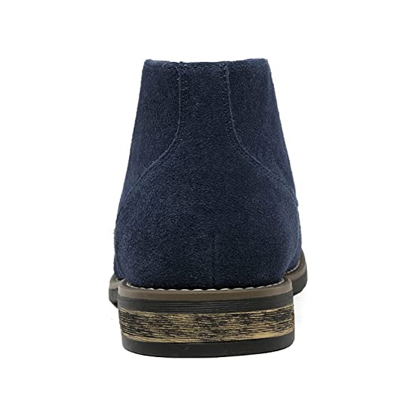 Men's Lace-Up Suede Chukka Boots - NAVY - 4